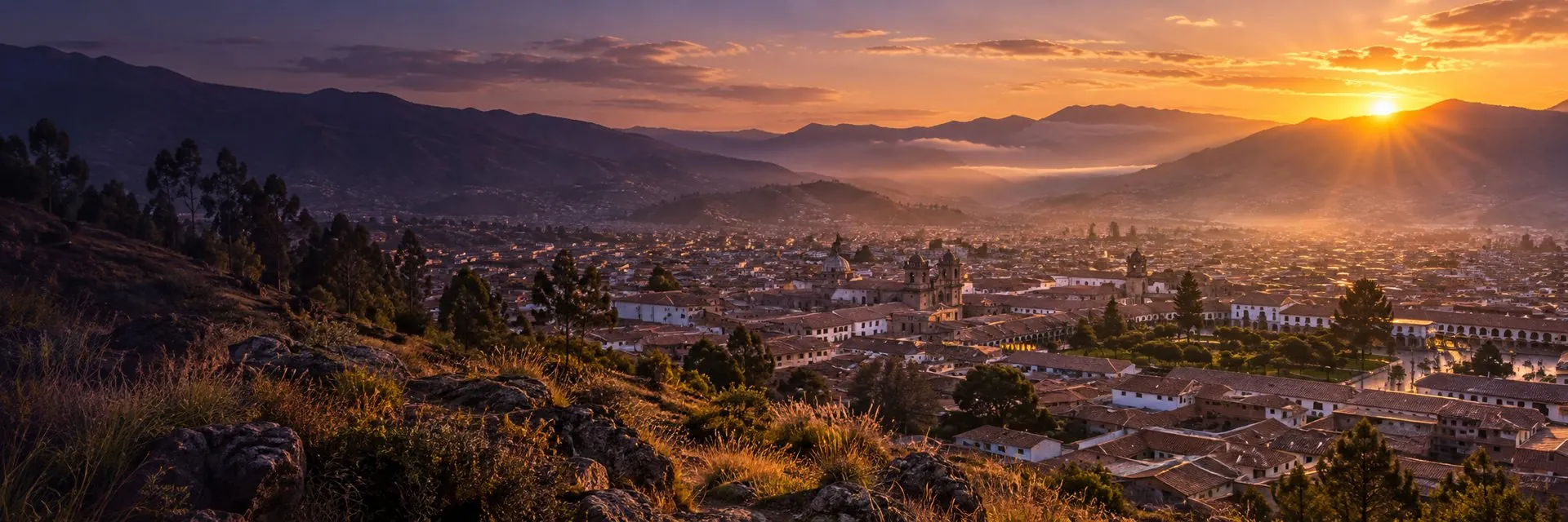 Panorama ilustrativo inspirado en Cajamarca, ciudad donde nació COMPACTNETWORK