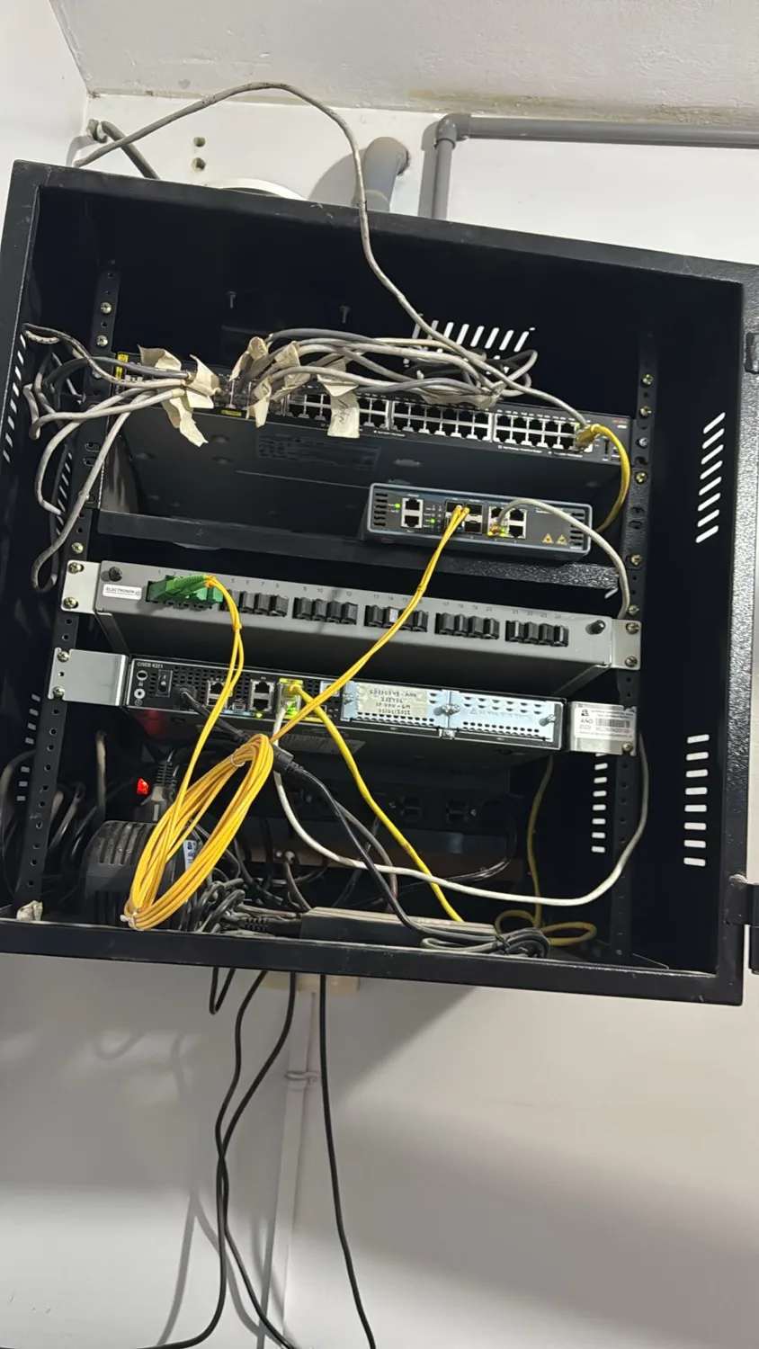 Gabinete de comunicaciones antes del trabajo en ANA Celendín